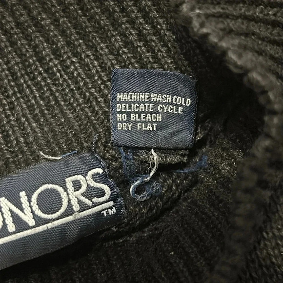 Vintage large Black floral sweater with multicolored ribbon flowers - Picture 7 of 11